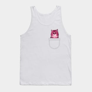 Pink kitten in pocket Tank Top